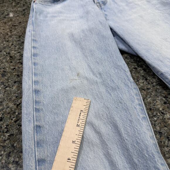 Levis Wedgie Jeans Size 26 Light Wash High Rise Button Fly Straight Denim STAINS - Picture 2 of 12